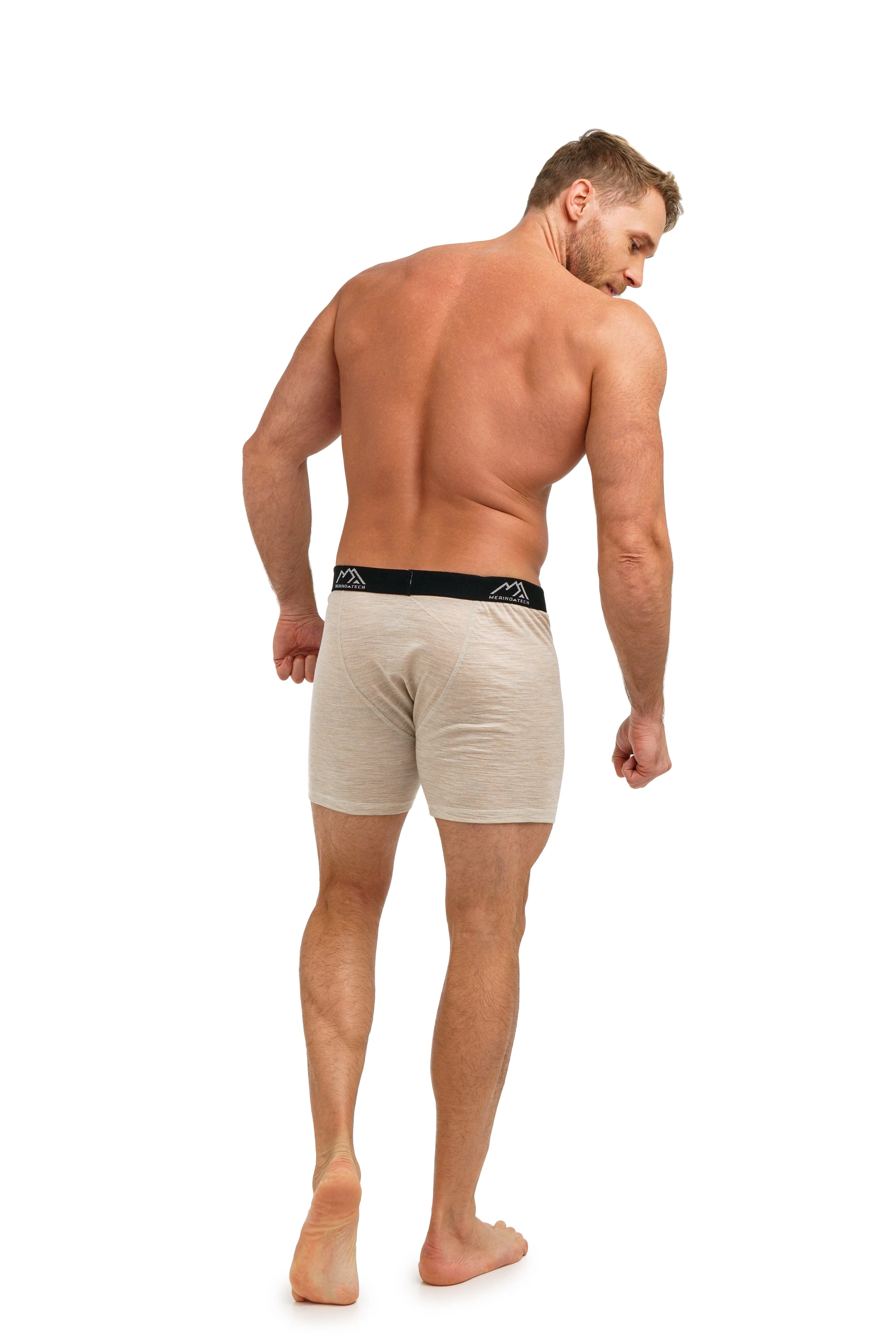 Men's Merino Boxers 190 Oatmeal (1 pack) - Image 7