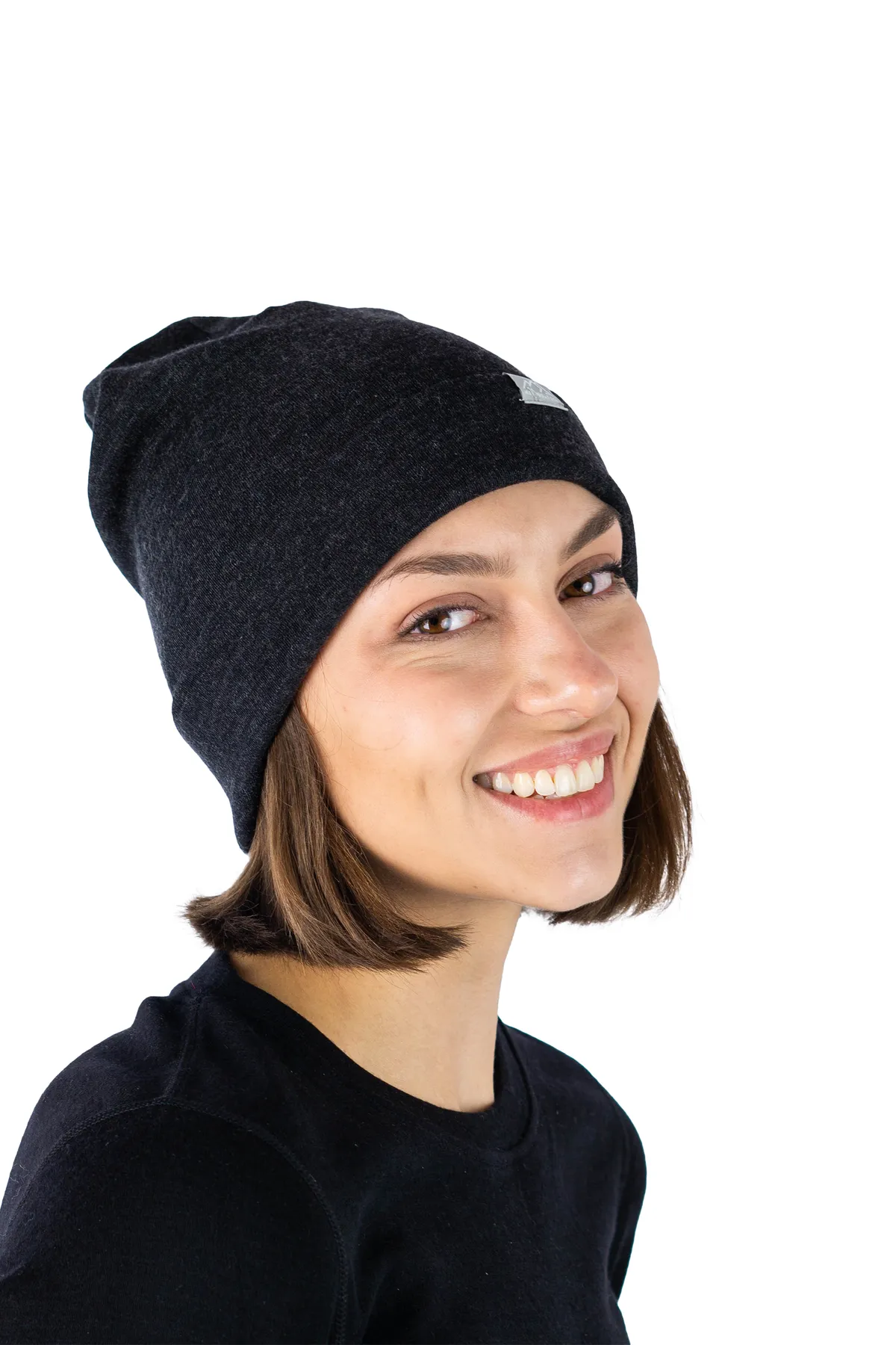 Adult Beanie Charcoal Grey - Image 3