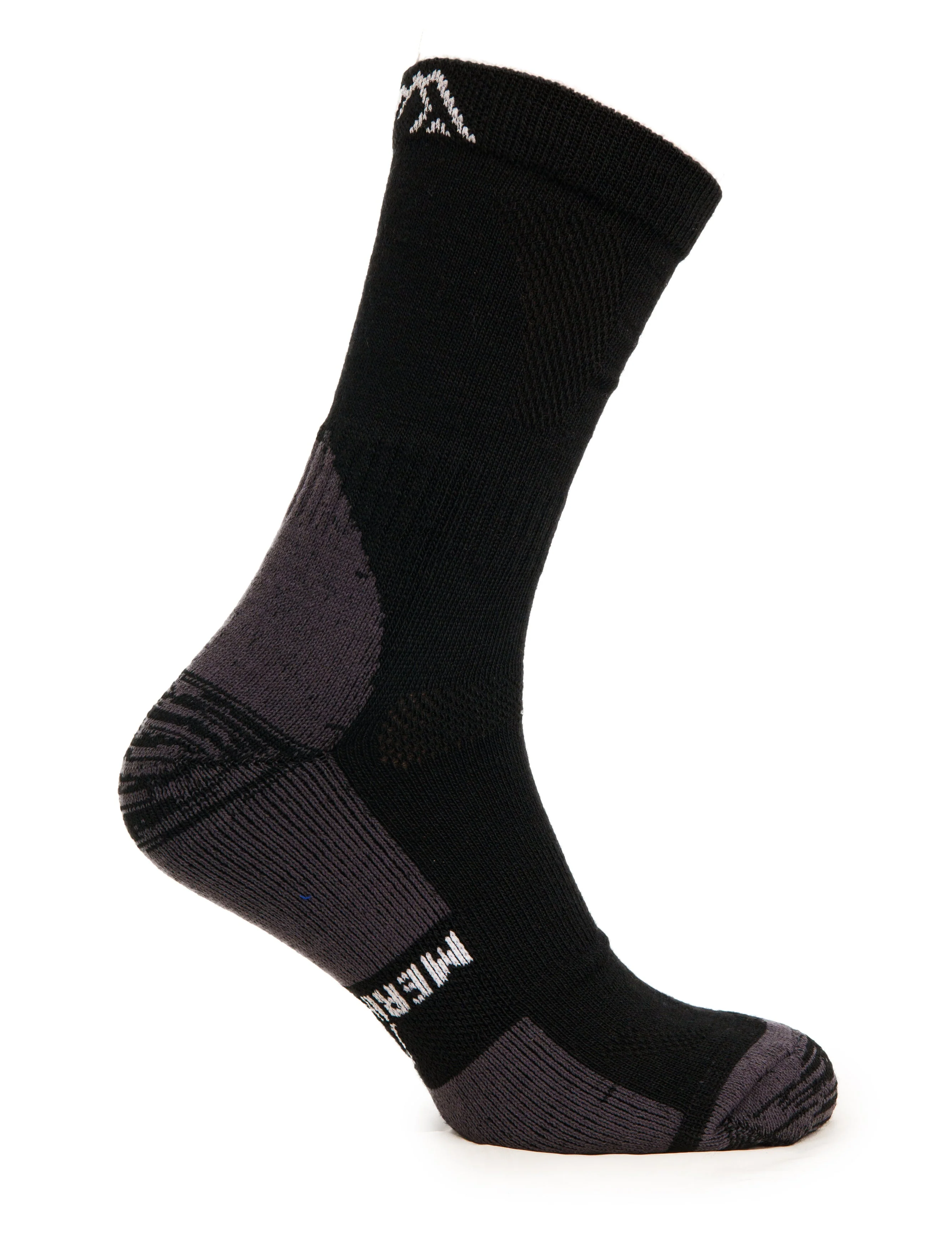 Merino Wool Hiking Socks - (Pack of 3) Black - Image 3