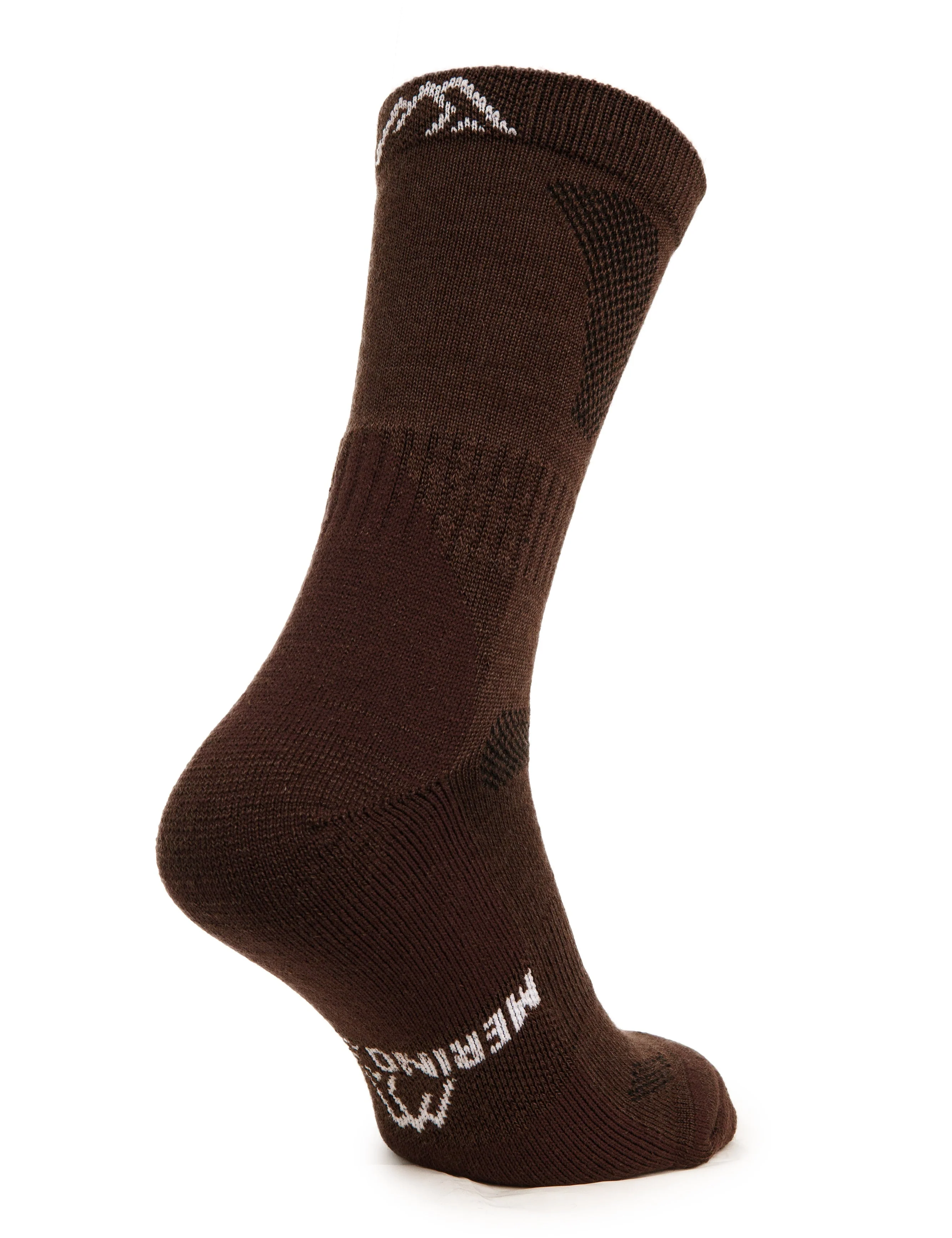 Merino Wool Hiking Socks - (Pack of 3) Brown - Image 4