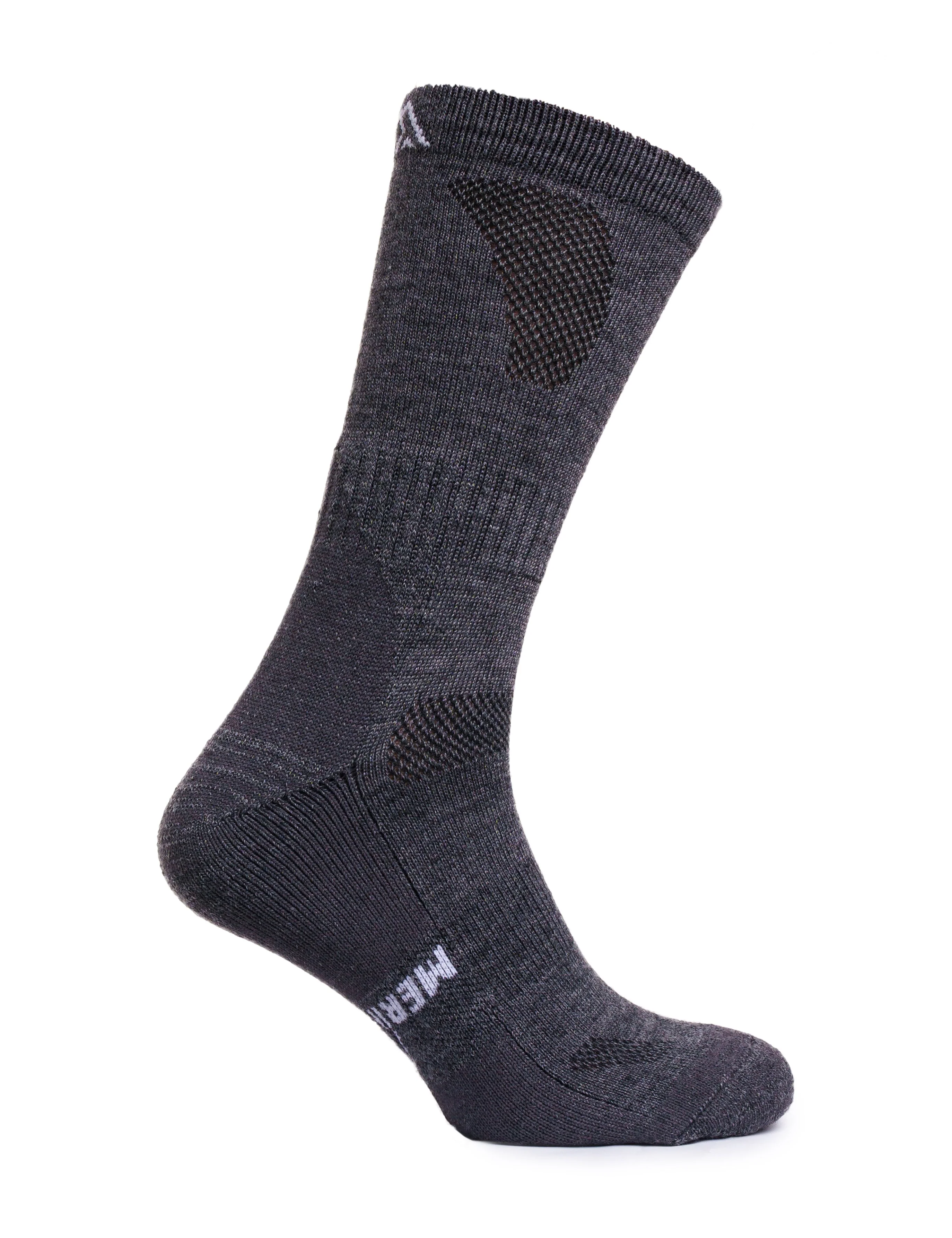 Merino Wool Hiking Socks - (Pack of 3) Charcoal - Image 3