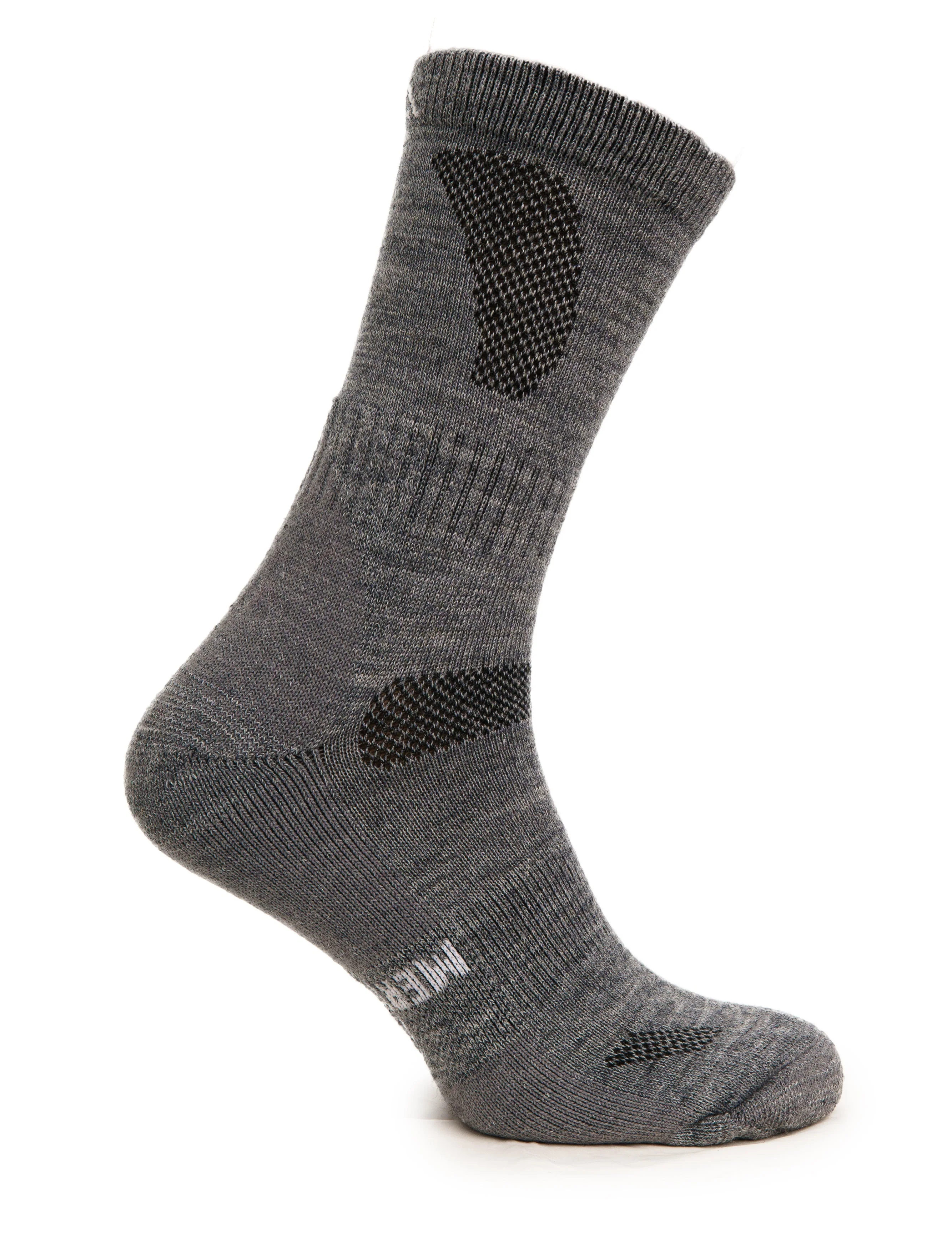 Merino Wool Hiking Socks - (Pack of 3) Light Grey - Image 3