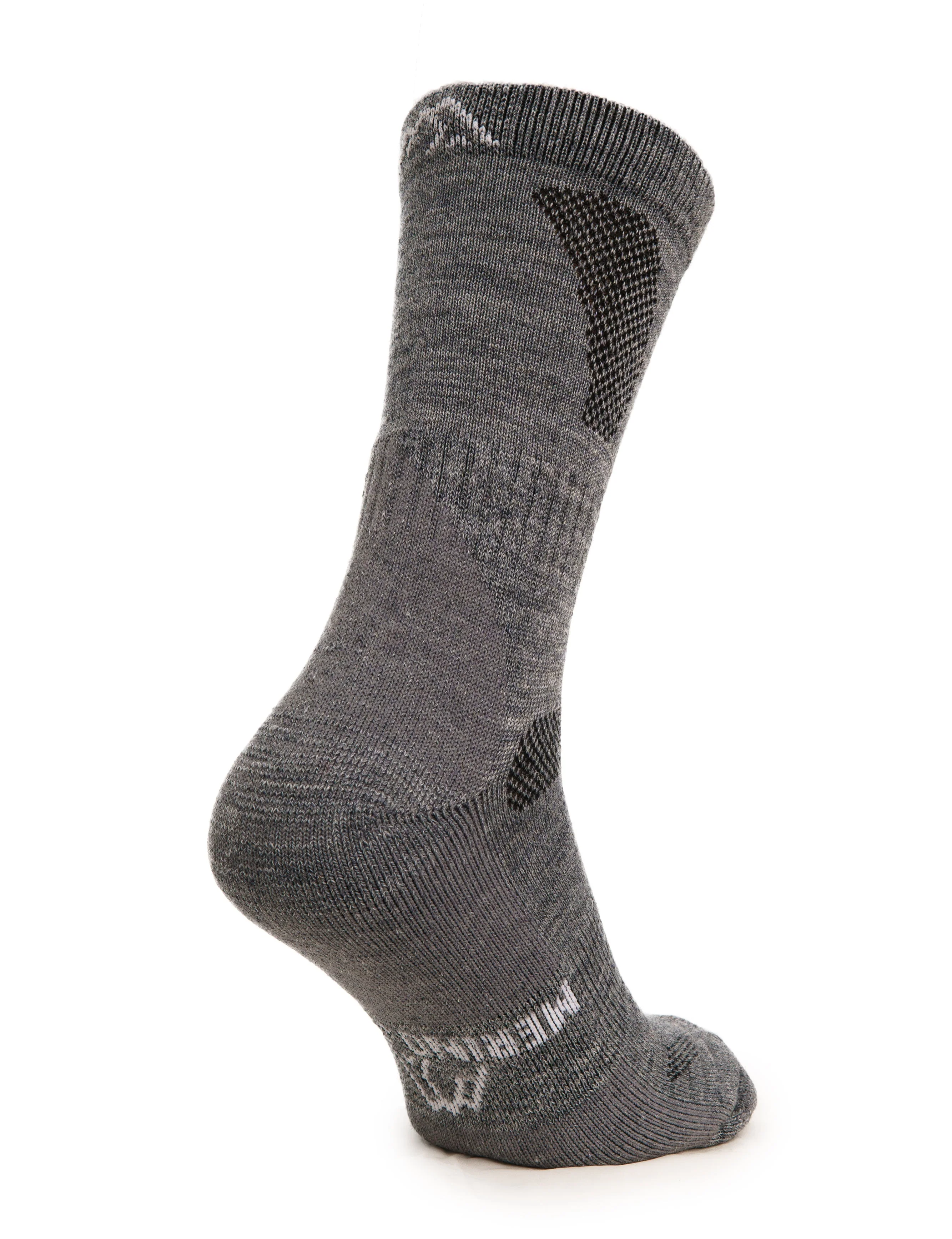 Merino Wool Hiking Socks - (Pack of 3) Light Grey - Image 4