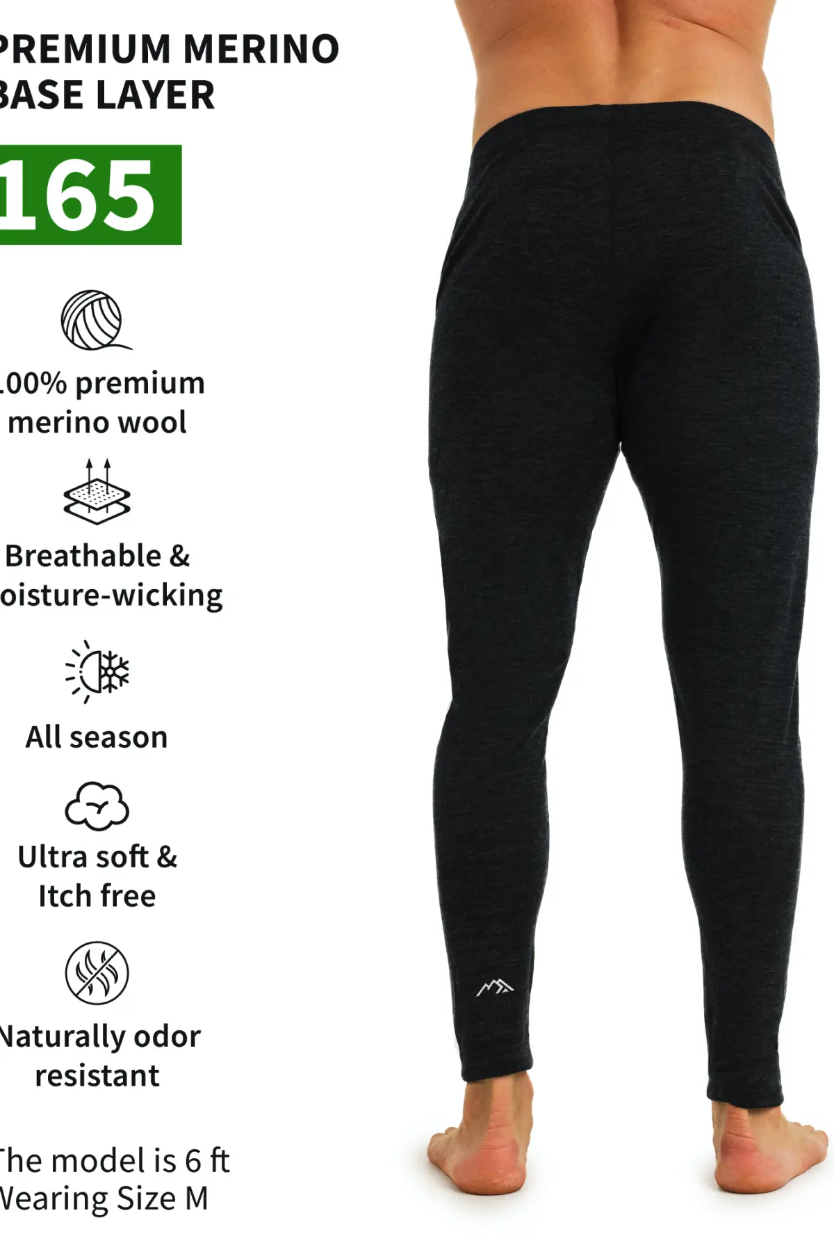 Men's Merino Pants 165 Charcoal Grey - Image 3