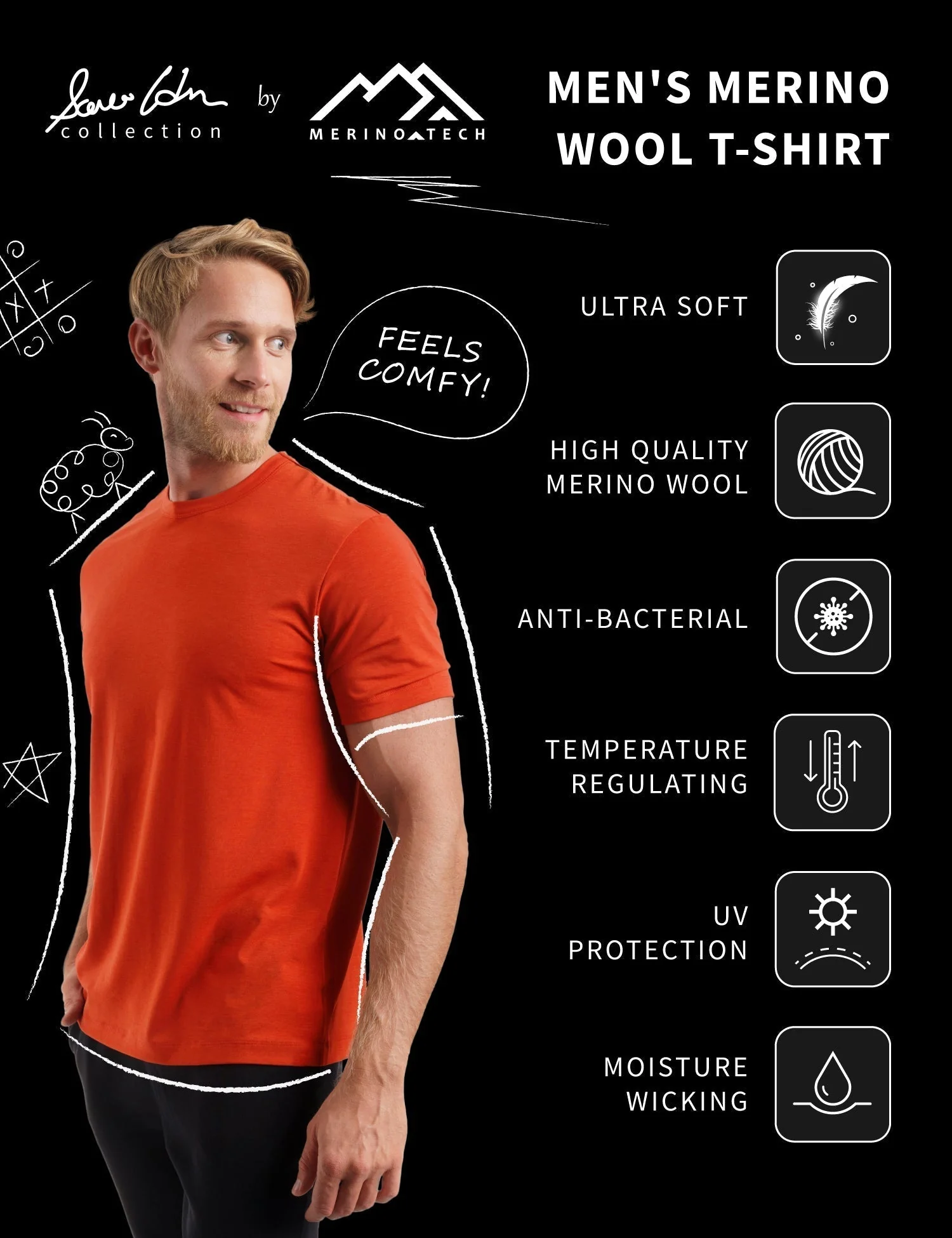 Men's Merino T-shirt 180 Turtle Green - Image 4