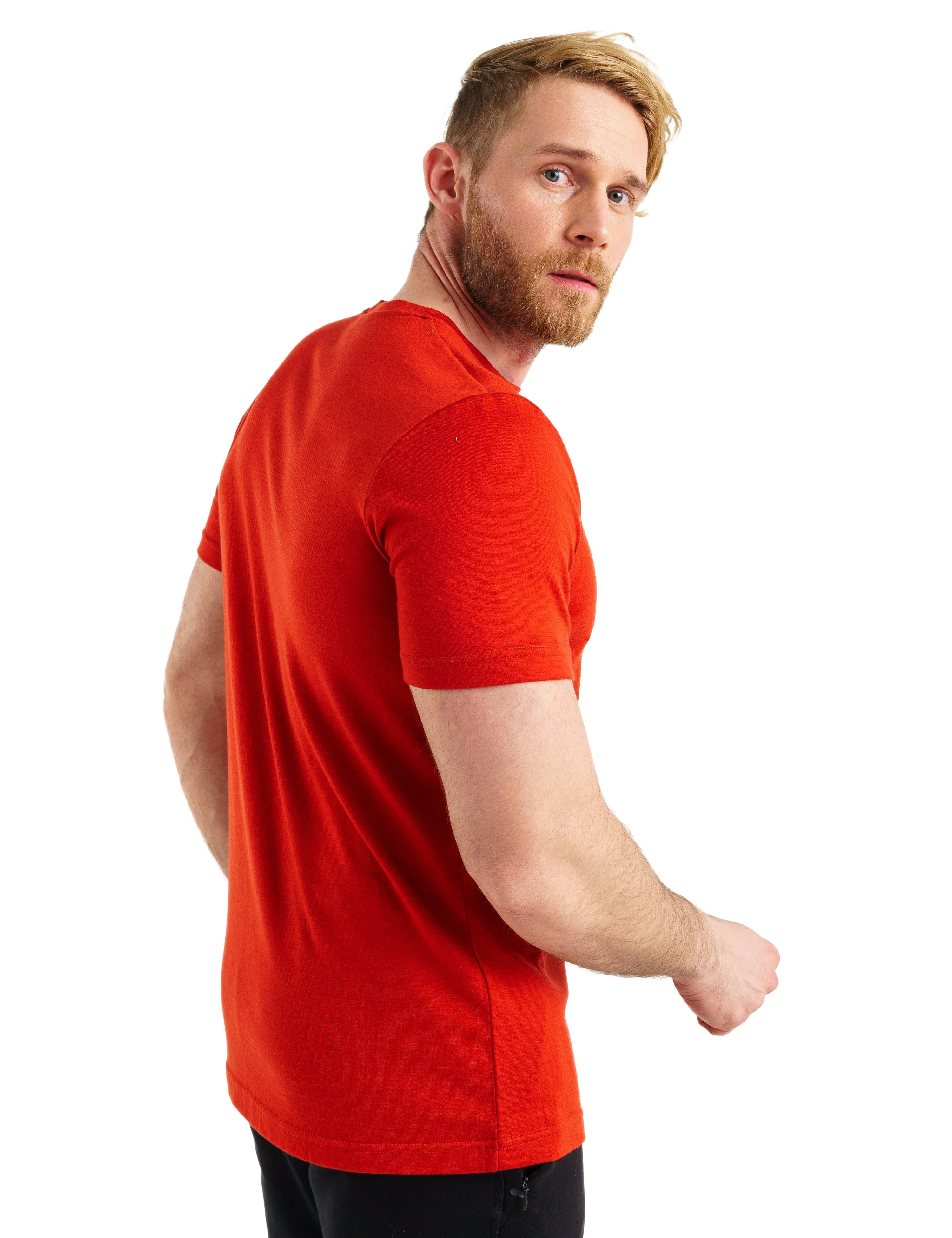 Men's Merino T-shirt 180 Chili Red - Image 3