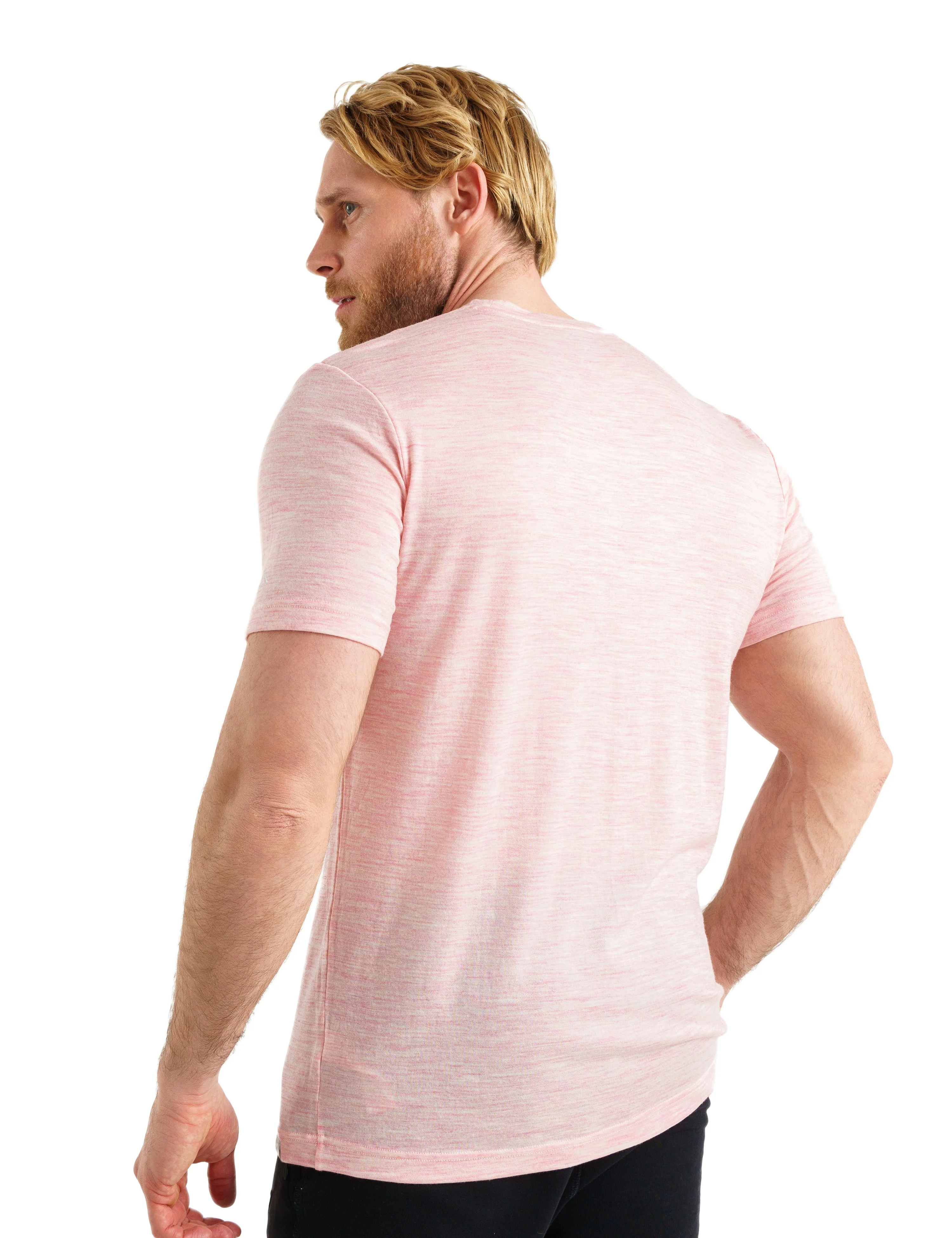 Men's Merino T-shirt 180 Pale Coral - Image 2