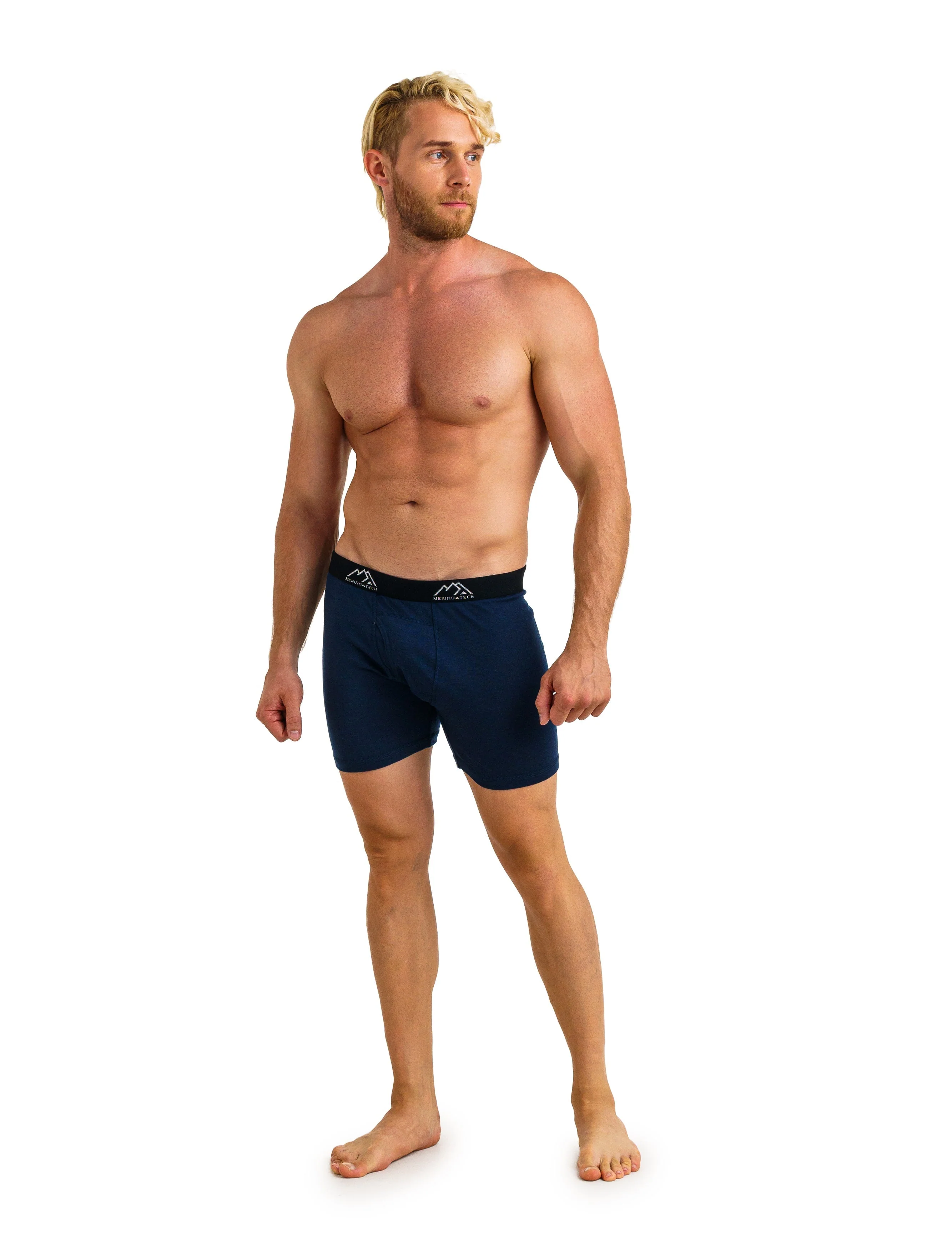 Men's Merino Boxers 190 Brief Midnight Navy - Image 4