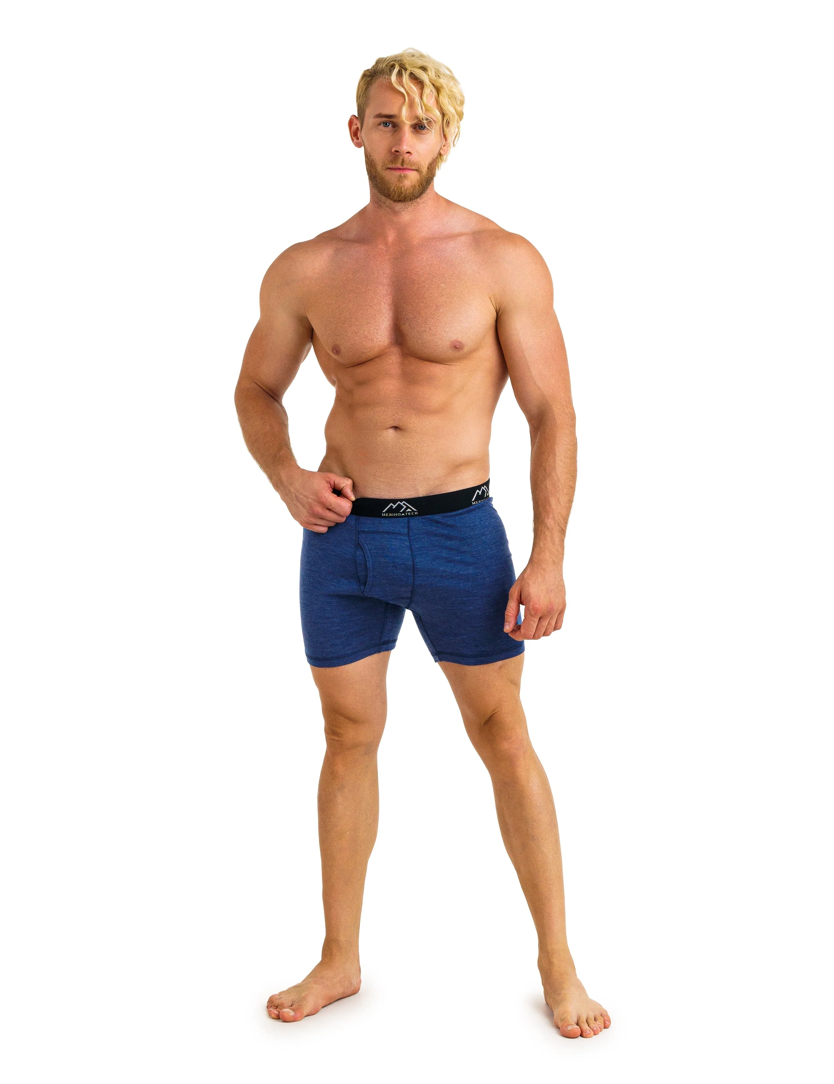 Men's Merino Boxers 190 Brief Windsor Blue - Image 3