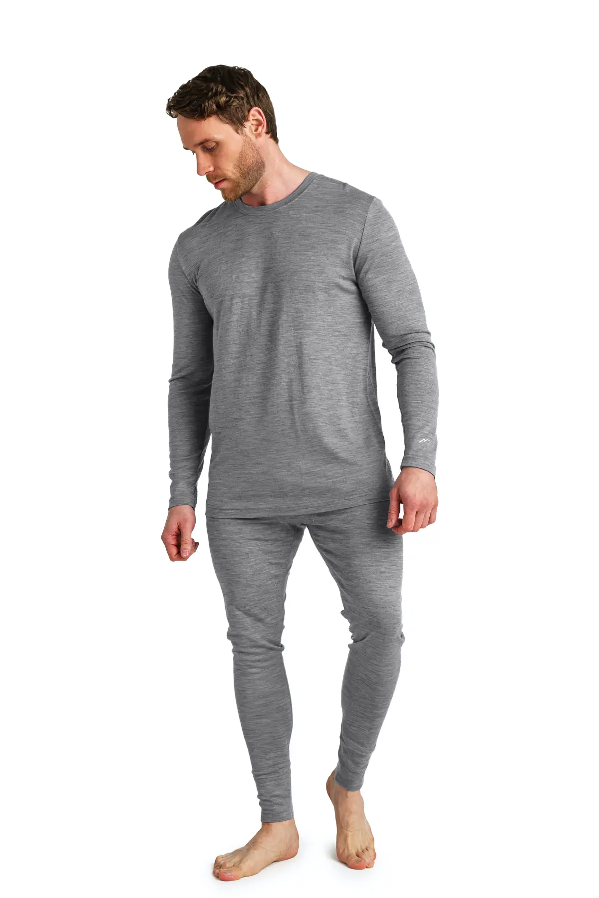 Men's Merino Thermal Set 165 Heathered Grey - Image 3