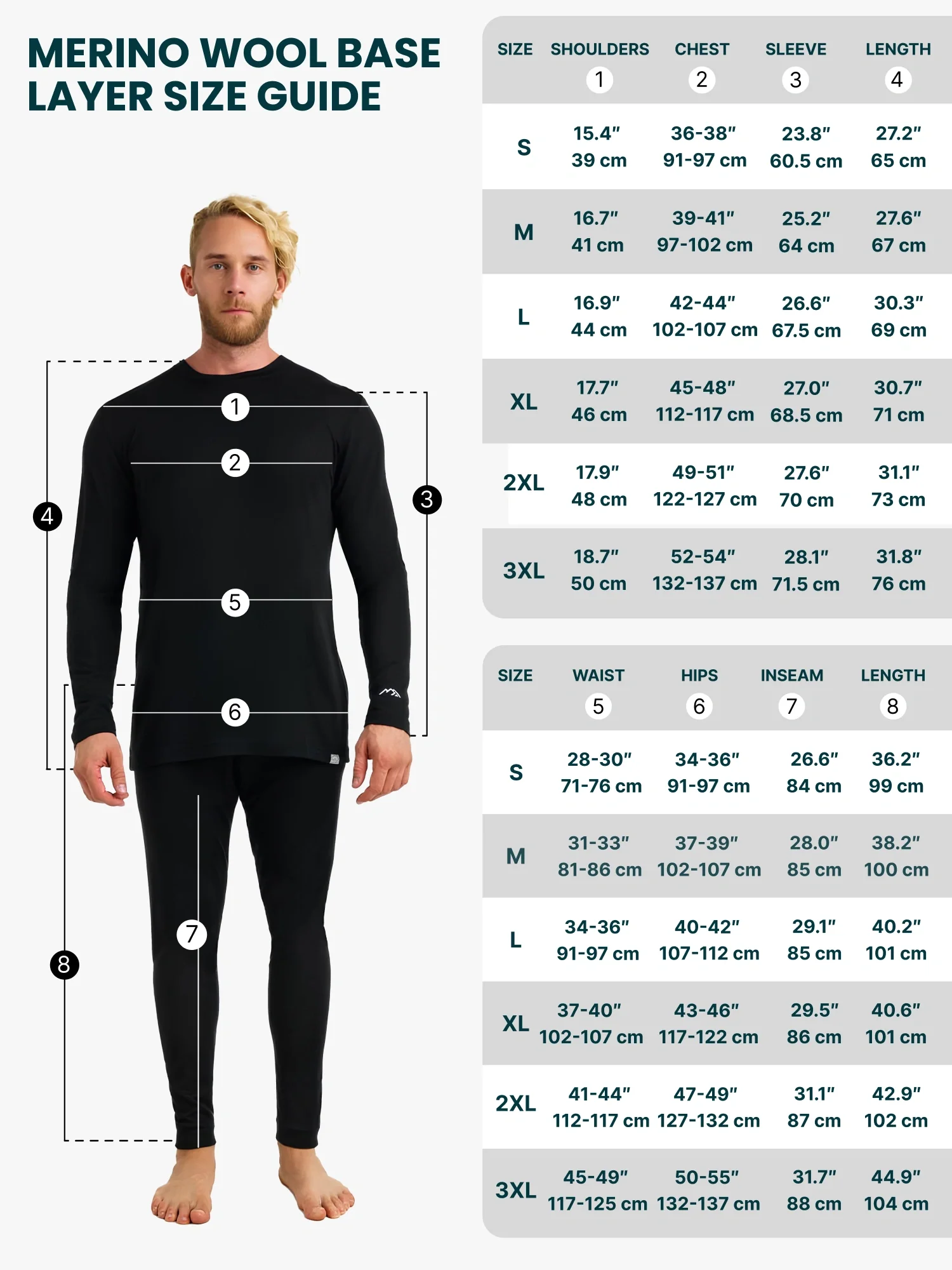 Men's Merino Thermal Set 165 Black - Image 5