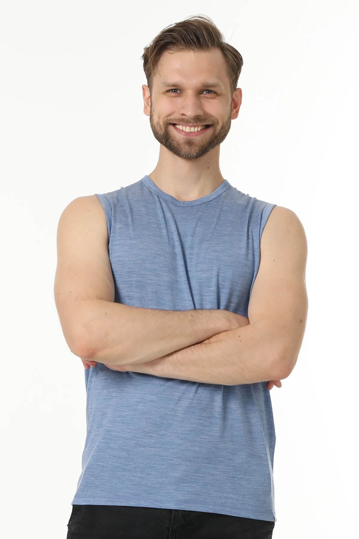 Men's Merino Wool Tank Top 180 Deep Blue - Image 5