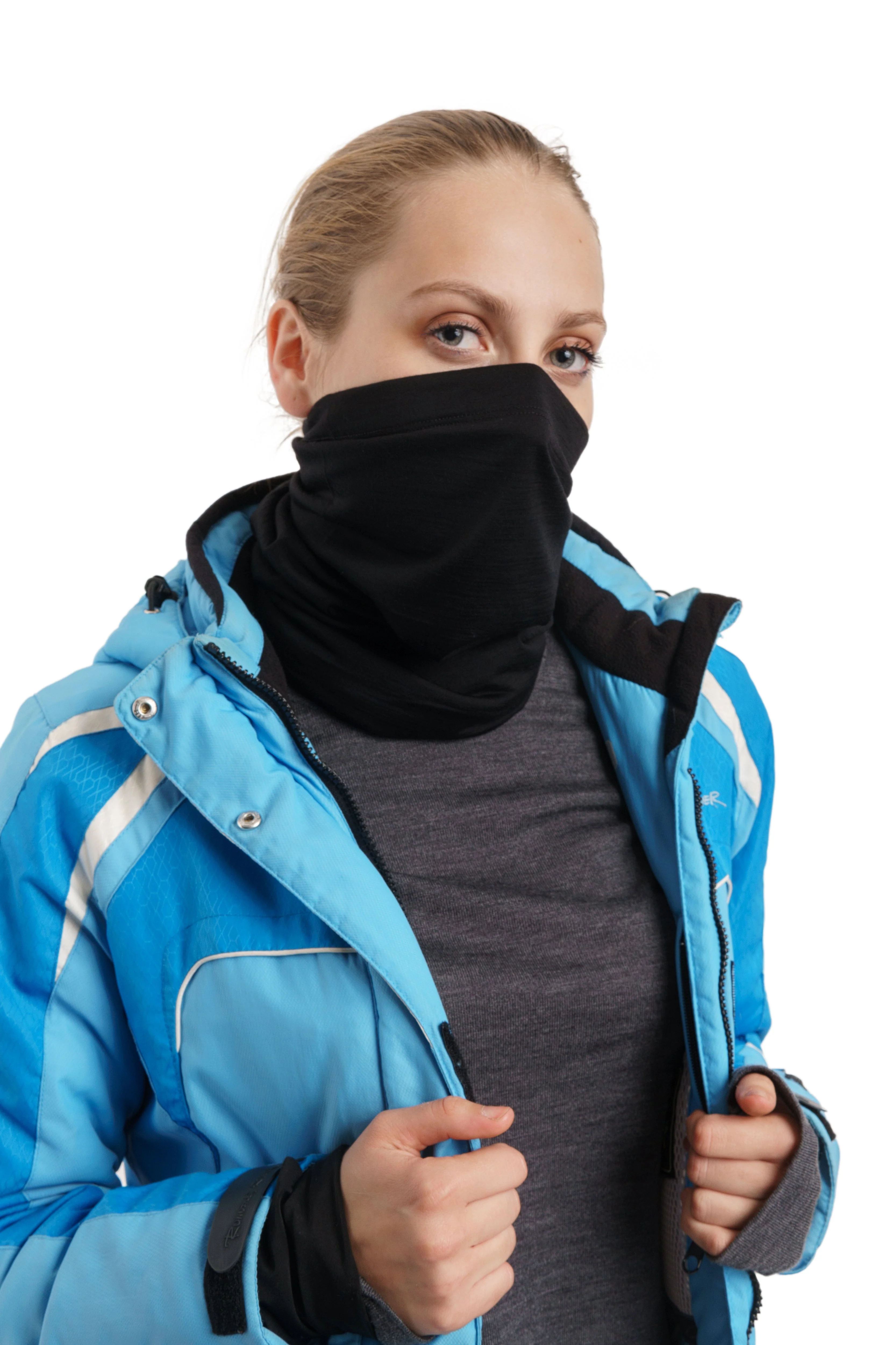 Merino Neck Gaiter 165 Black - Image 5