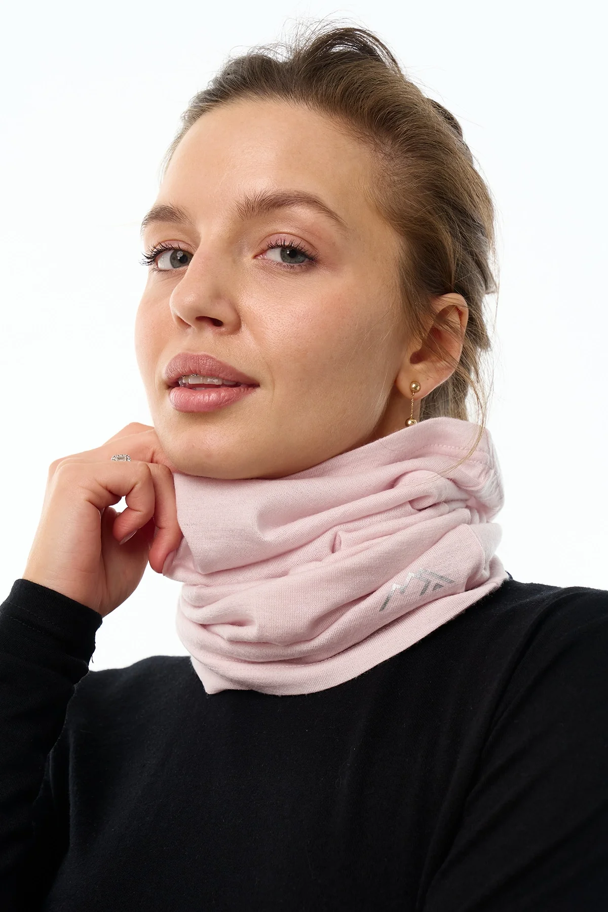 Merino Neck Gaiter 165 Grey Marl - Image 3