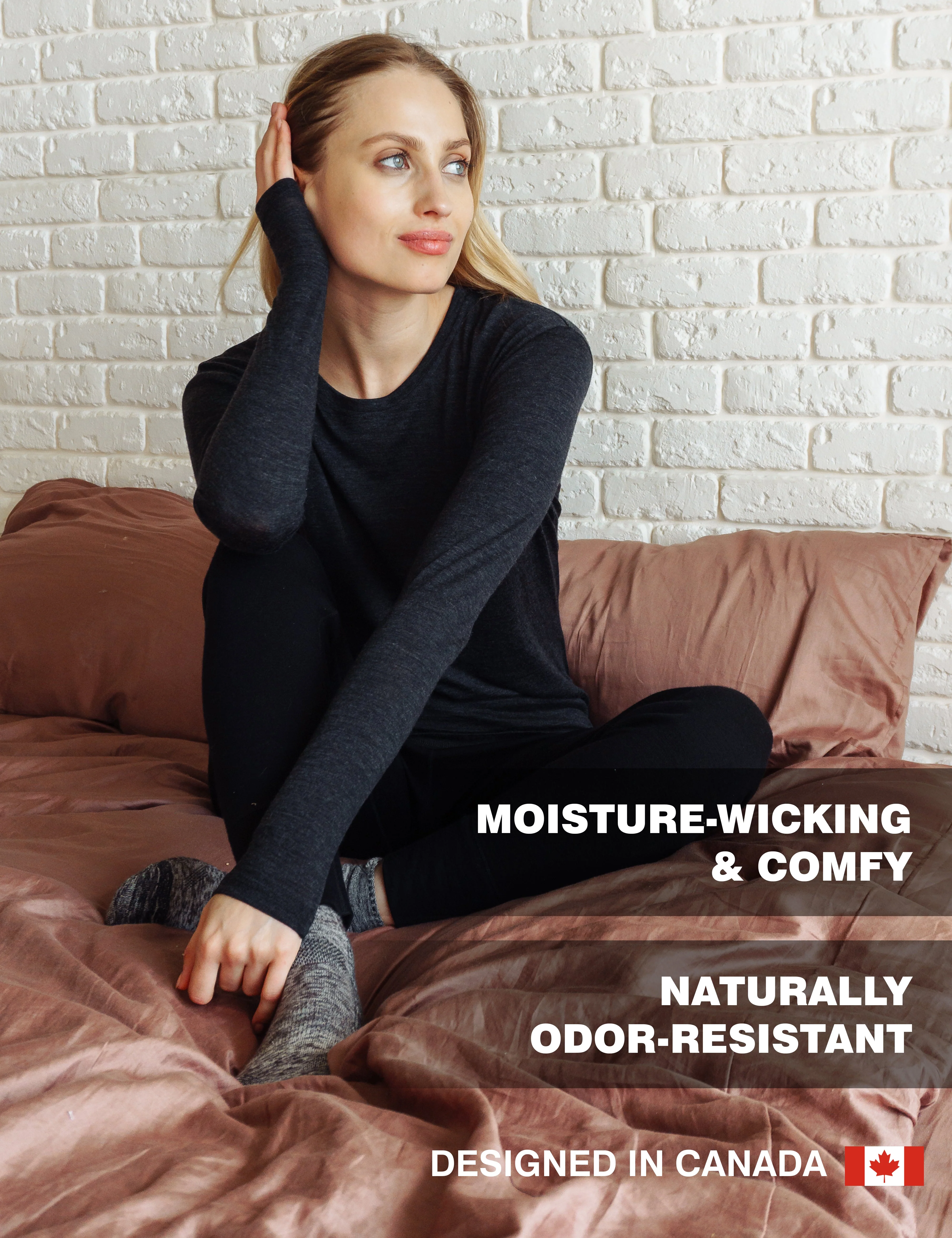 Women's Merino Pants 165 Black - Image 7