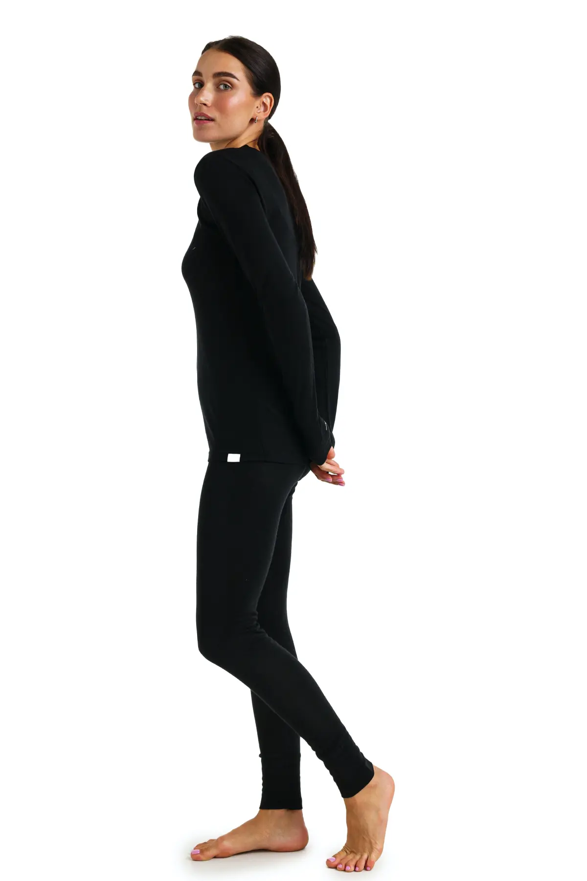 Women's Merino Thermal Set 165 Black - Image 3