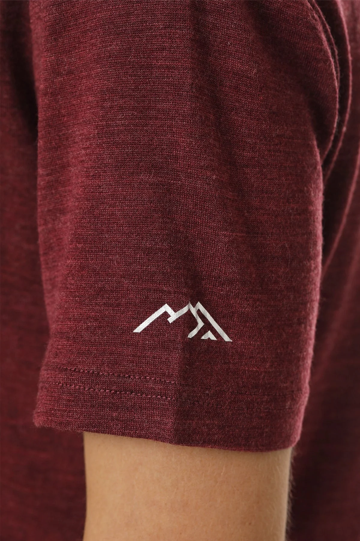 Women's Merino T-shirt 180 Burgundy | V-Neck (+socks) - Image 6